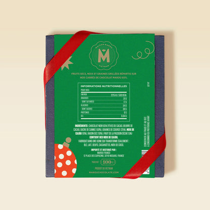 Dried Fruits, Cashew & Pumpkin Seed Mendiants 65% Dark Chocolate – Christmas Edition